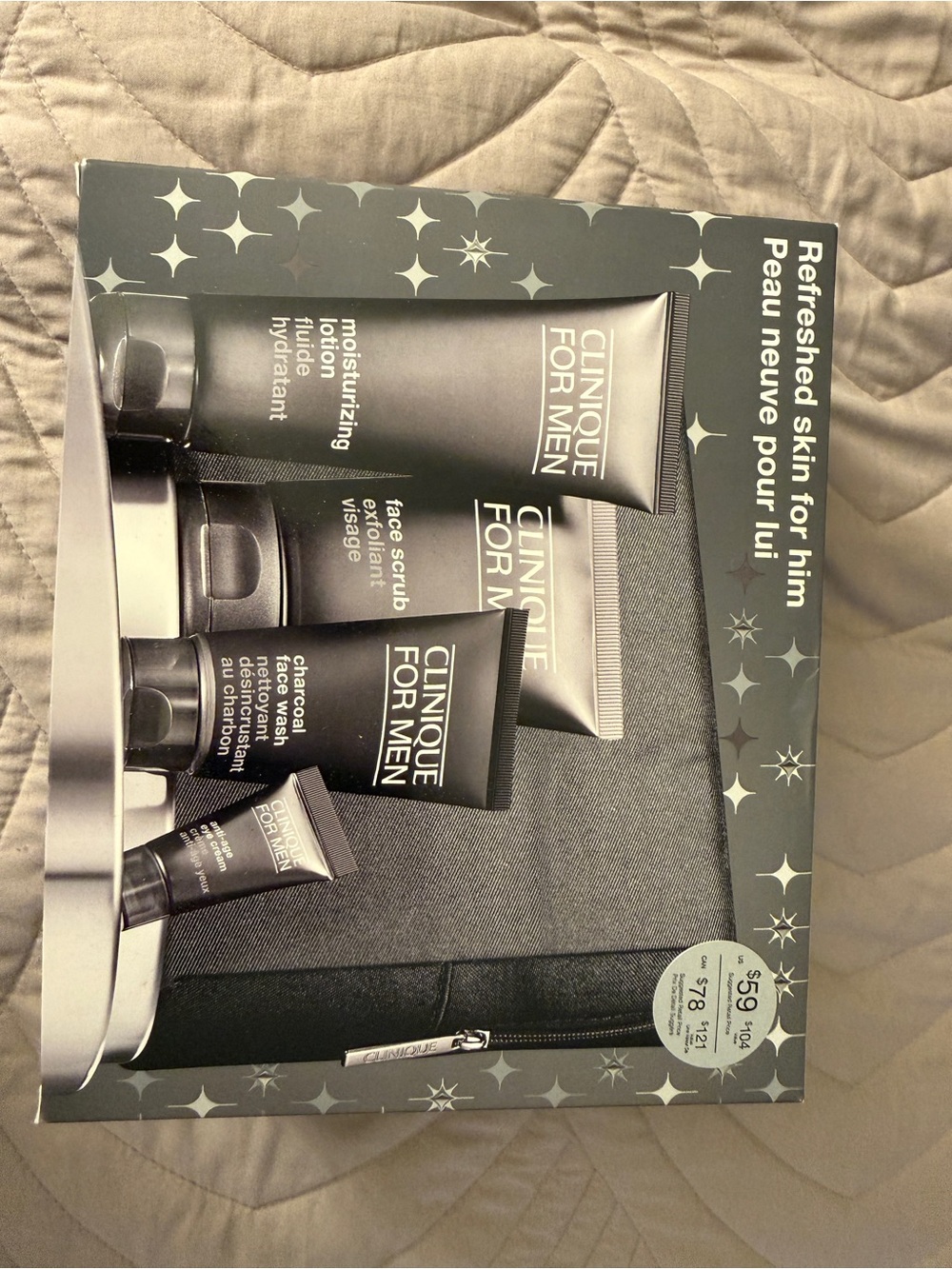 Clinique For Men Moisturizing & Grooming Set - Black and Gray